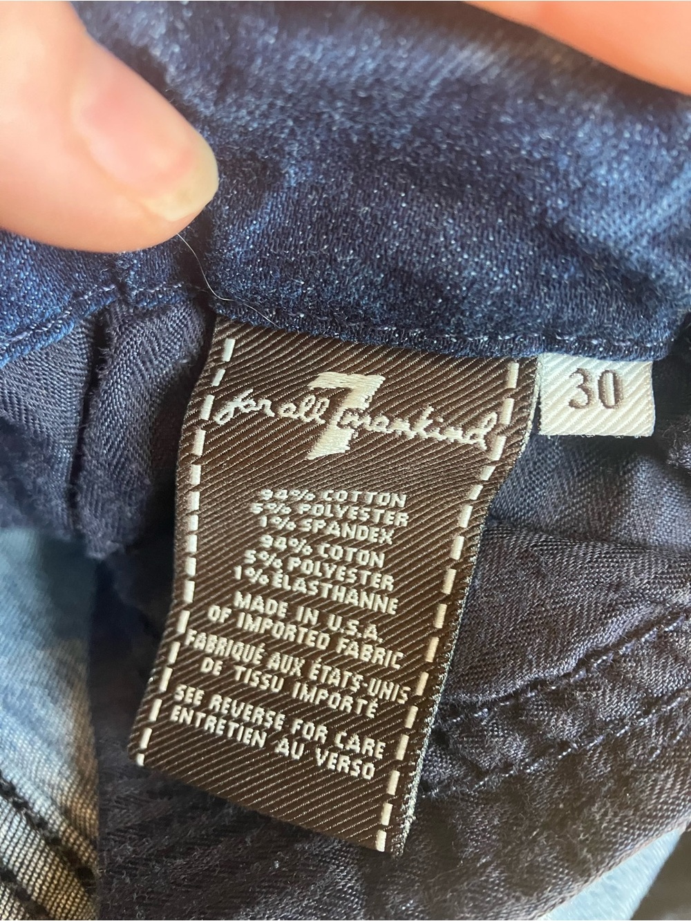 7 For All Mankind Kimmie Bootcut Dark Blue Jeans Size 30 - Picture 3 of 8